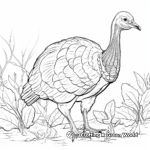 Glorious Wild Turkey Coloring Pages 3