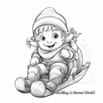 Gnome on a Sleigh Ride: Adventure Coloring Pages 3