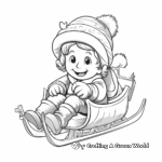 Gnome on a Sleigh Ride: Adventure Coloring Pages 4