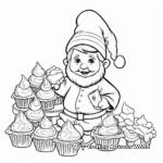 Gnomes Baking Christmas Cookies Coloring Pages 1