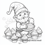 Gnomes Baking Christmas Cookies Coloring Pages 3