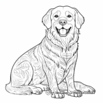 Golden Retriever Dog Coloring Pages 1