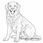 Golden Retriever Dog Coloring Pages 3