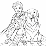 Golden Retriever Heroes: Service Dogs Coloring Pages 1