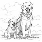 Golden Retriever Heroes: Service Dogs Coloring Pages 4