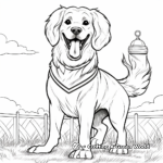 Golden Retriever Sports Champions Coloring Pages 1