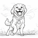 Golden Retriever Sports Champions Coloring Pages 4