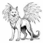 Golden Winged Wolf Coloring Pages for the Sophisticated Artist 3