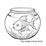 Goldfish Living in a Fishbowl Coloring Page 3