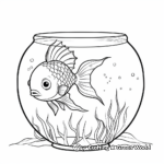 Goldfish Living in a Fishbowl Coloring Page 4