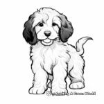 Gorgeous Black and White Bernedoodle Coloring Pages 1