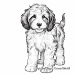 Gorgeous Black and White Bernedoodle Coloring Pages 3