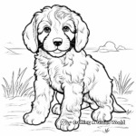Gorgeous Black and White Bernedoodle Coloring Pages 4