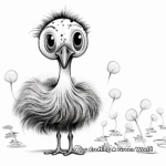 Gorgeous Ostrich Feather Coloring Pages 3