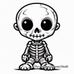Gothic Skull Skeleton Coloring Sheets 1