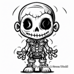Gothic Skull Skeleton Coloring Sheets 2