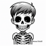 Gothic Skull Skeleton Coloring Sheets 4