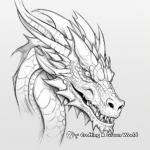 Gothic Stone Dragon Head Coloring Pages 1