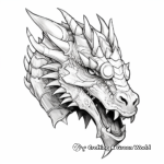 Gothic Stone Dragon Head Coloring Pages 2