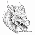 Gothic Stone Dragon Head Coloring Pages 3