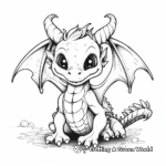 Gothic-Themed Dragon Coloring Pages 1