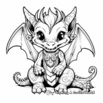 Gothic-Themed Dragon Coloring Pages 2