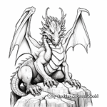Gothic-Themed Dragon Coloring Pages 4