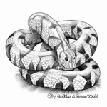 Graceful coiling Boa Constrictor Coloring Sheets 1