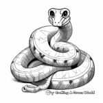 Graceful coiling Boa Constrictor Coloring Sheets 4