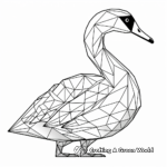 Graceful Geometric Swan Coloring Pages 3