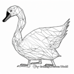 Graceful Geometric Swan Coloring Pages 4