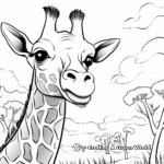 Graceful Giraffe Coloring Pages 1