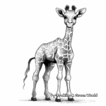 Graceful Giraffe Coloring Pages 2