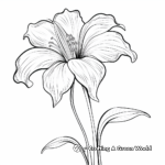 Graceful Lily Coloring Pages 3