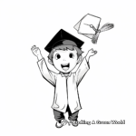 Graduate Cap Throwing Coloring Pages 3