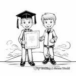 Graduation Day Diploma Presentation Coloring Pages 1