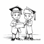 Graduation Day Diploma Presentation Coloring Pages 2