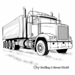 Grain Hauler Semi Truck Trailer Coloring Pages 2