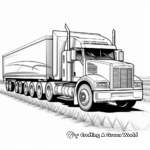 Grain Hauler Semi Truck Trailer Coloring Pages 4