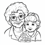 Grandma Happy Mother’s Day Coloring Pages 1