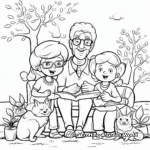 Grandparents Day Celebration Scene Coloring Pages 2