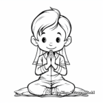 Grateful Elf on the Shelf Praying Coloring Pages 2