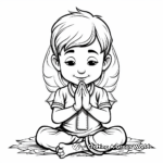 Grateful Elf on the Shelf Praying Coloring Pages 3