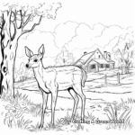 Grazing Zoo Deer Coloring Sheets 3
