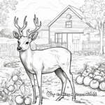 Grazing Zoo Deer Coloring Sheets 4