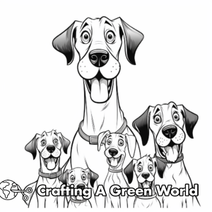 Great Dane Coloring Pages - Free &amp; Printable!