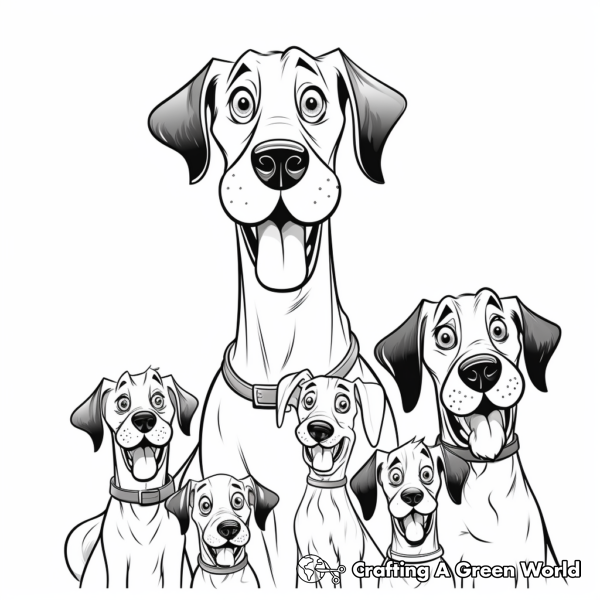 Great Dane Coloring Pages - Free &amp; Printable!