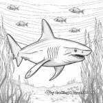 Great White Shark Coloring Pages: Underwater Power 2