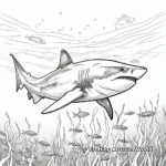 Great White Shark Coloring Pages: Underwater Power 4