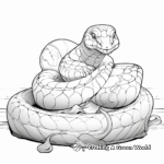 Green anaconda coil and rest coloring pages 2